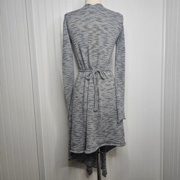 CALYPSO St. Barth Women's Gray Baby Alpaca Wrap Cardigan Size XS Longline Soft - Picture 3 of 14